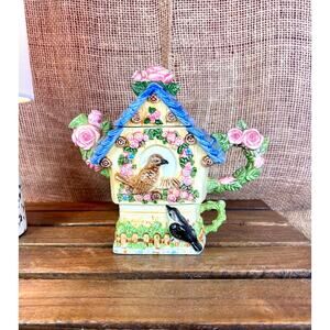 Vintage WCL Whimsical 3 Part Teapot~Birdhouse~Ceramic
